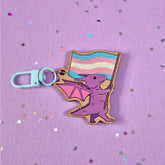 Transexual Dragon Keychain